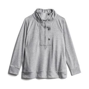 Market & Spruce Ocuma Button Front Quarter
Zip Knit Top
L| Grey